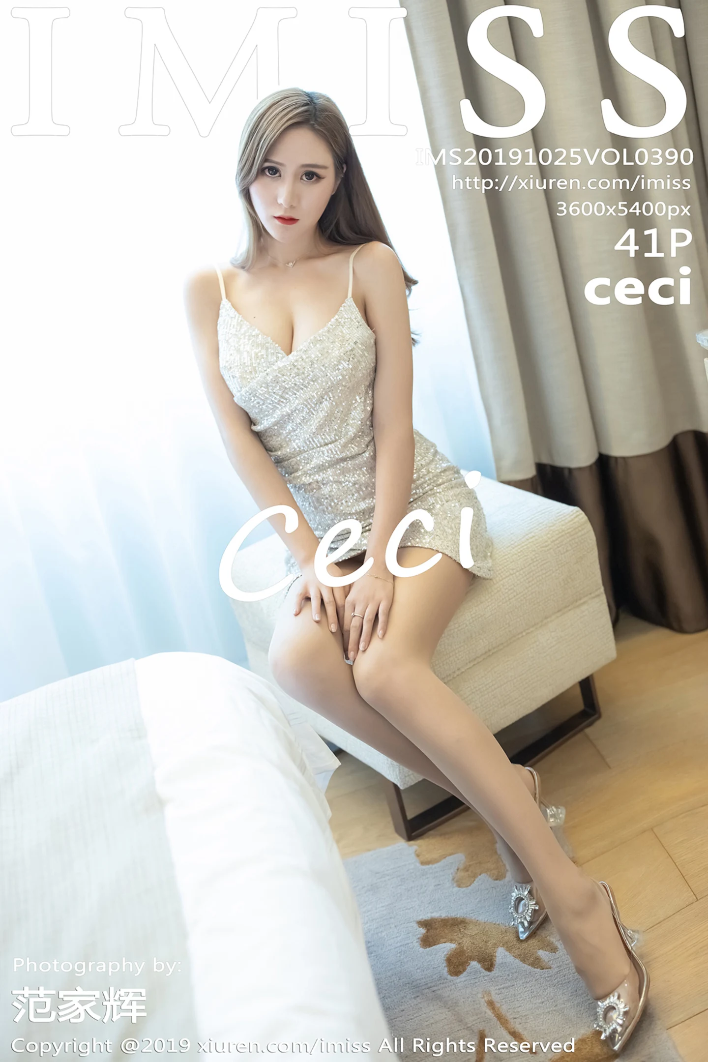 [IMISS爱蜜社]Vol.390_嫩模Ceci私房连身裙全脱露白色蕾丝内衣秀完美身材诱惑写真41P-秀人网 - XiuRen.Pro